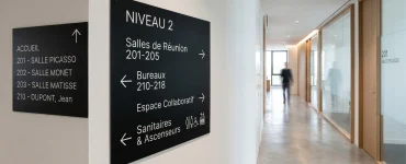 signalétique dans un immeuble