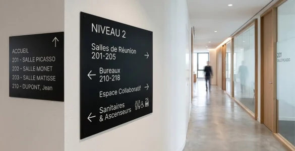 signalétique dans un immeuble